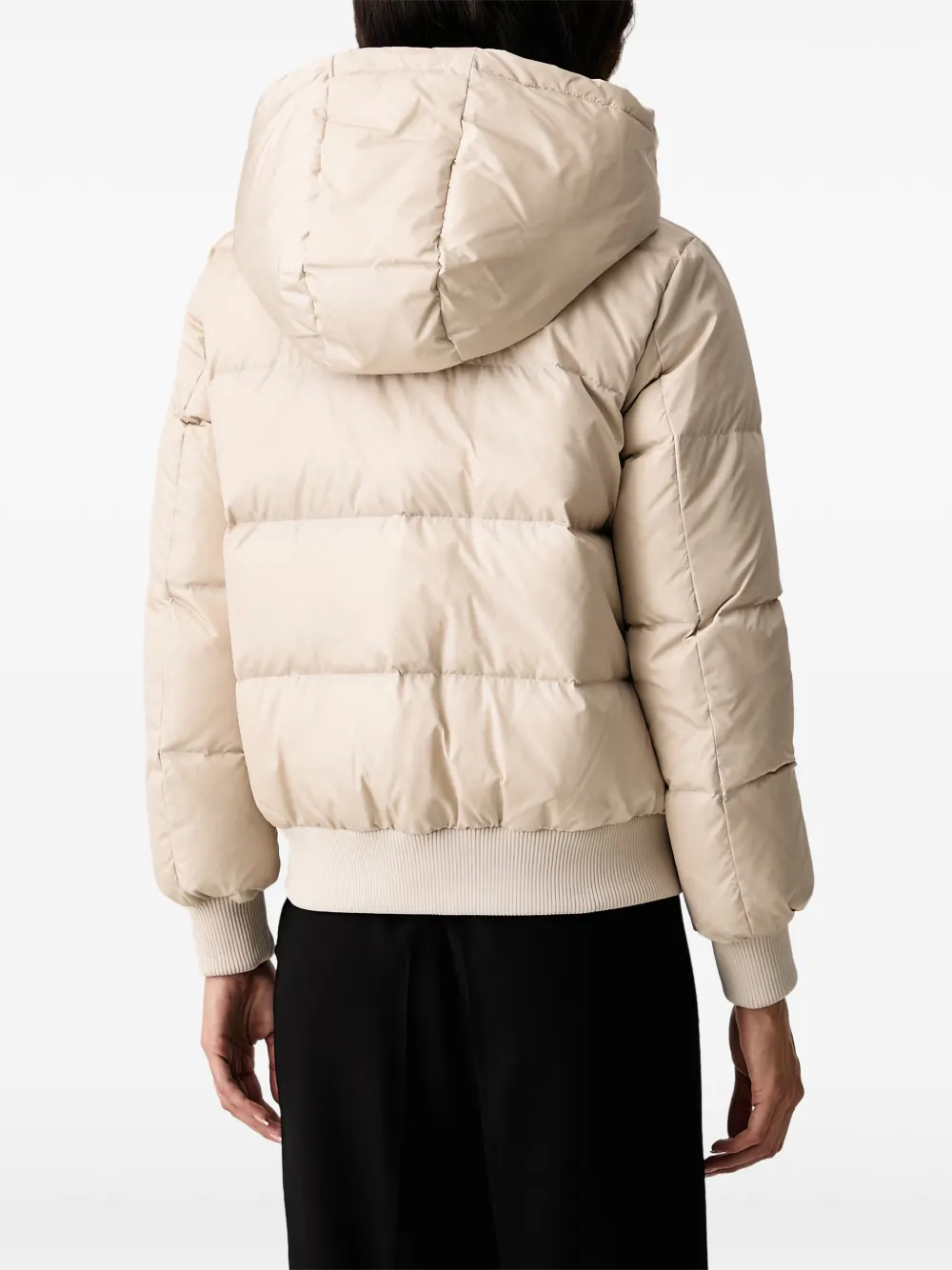 Armani Exchange Gewatteerd jack met capuchon Beige