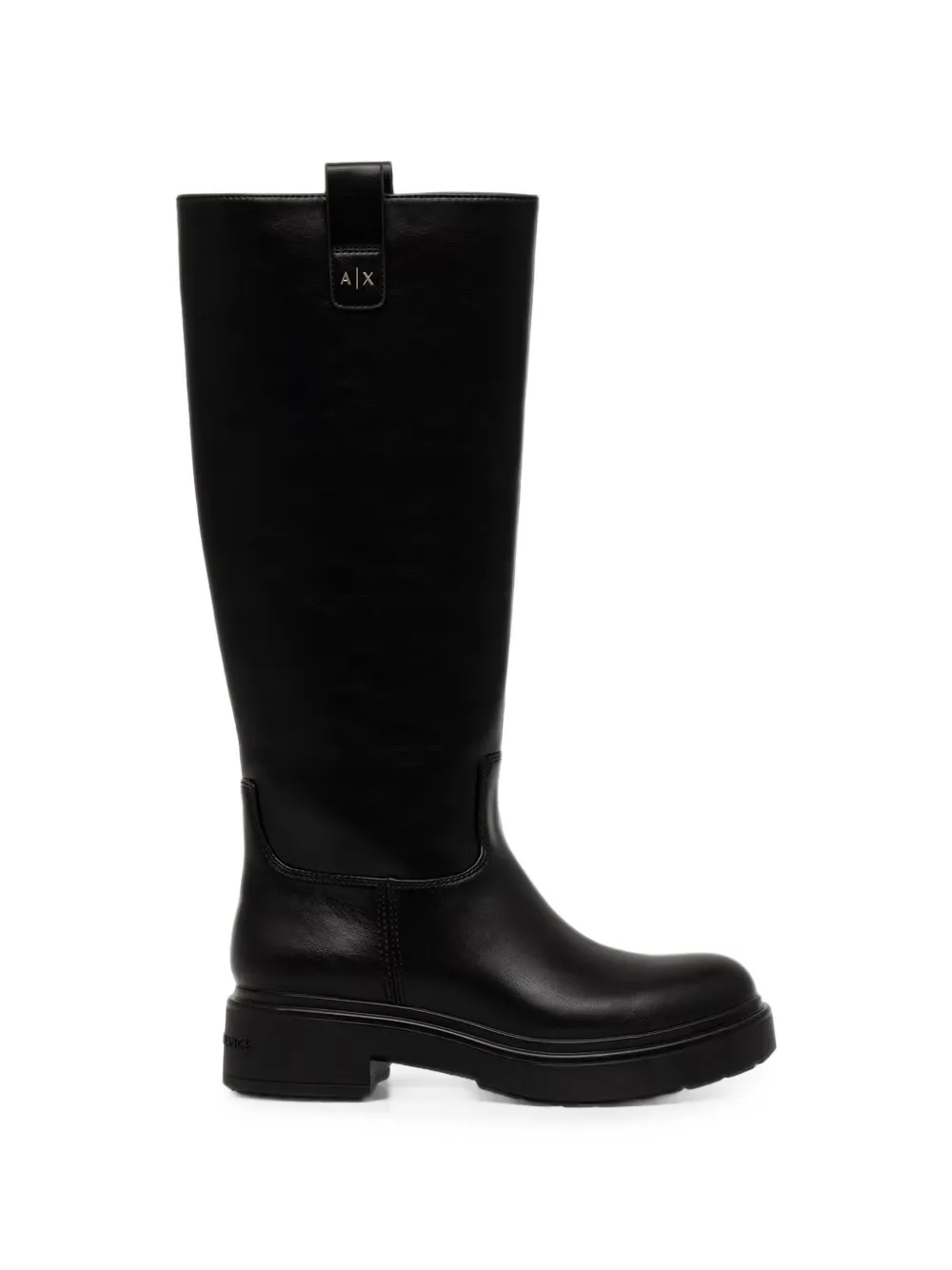 Armani Exchange bottes à plaque logo - Noir Armani Exchange bottes à plaque logo - Noir