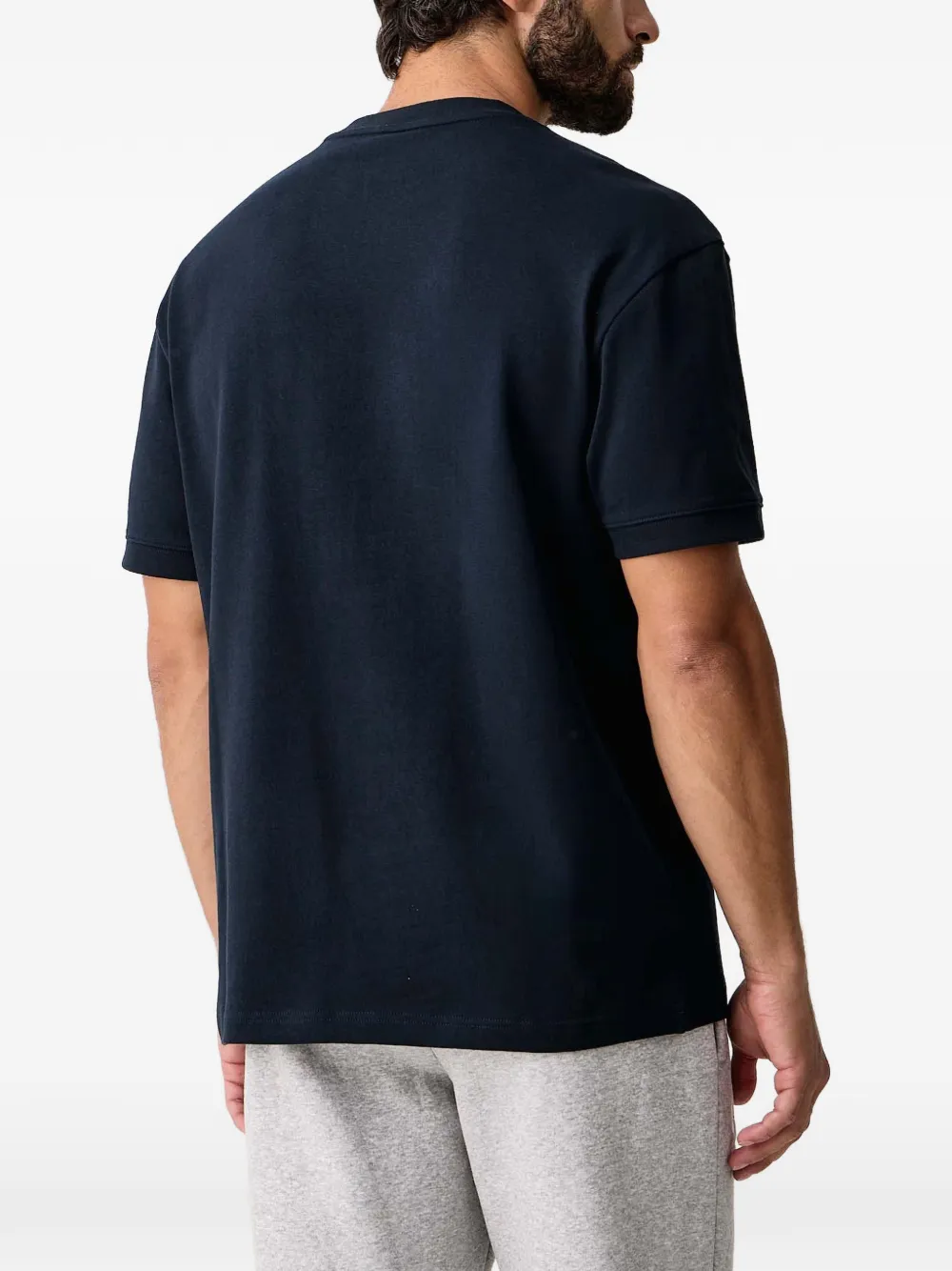 Ea7 Emporio Armani T-shirt met geborduurd logo Blauw