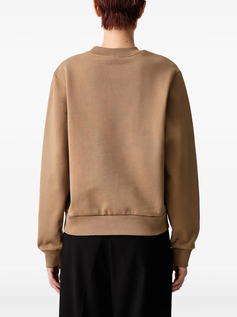 Lacoste Sweater met logopatch Bruin