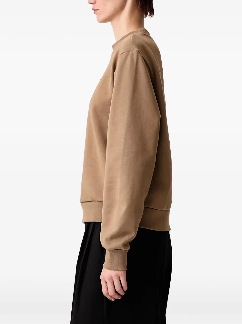 Lacoste Sweater met logopatch Bruin