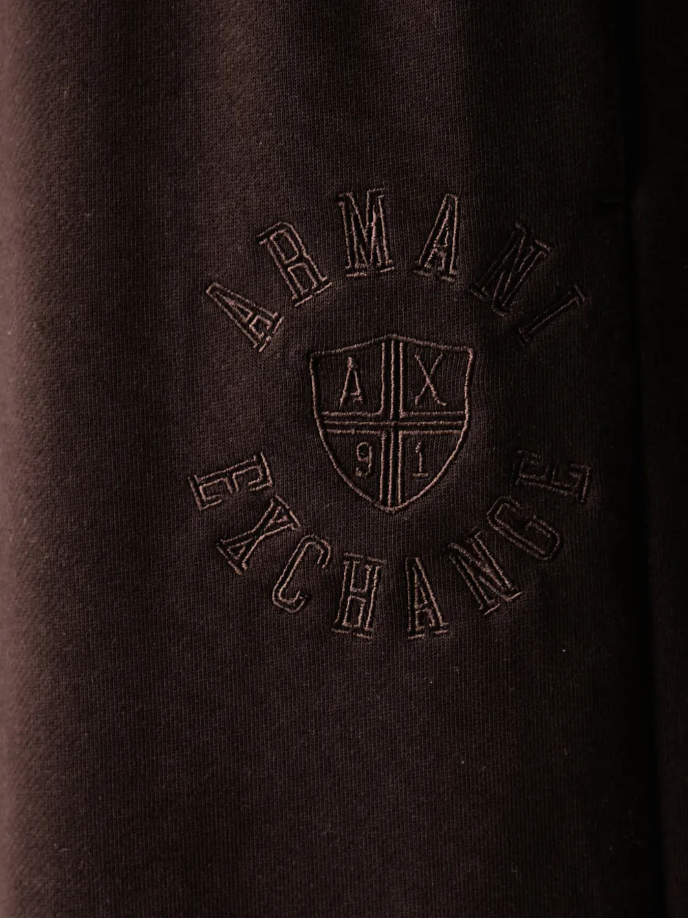 Armani Exchange Trainingsbroek met geborduurd logo Bruin
