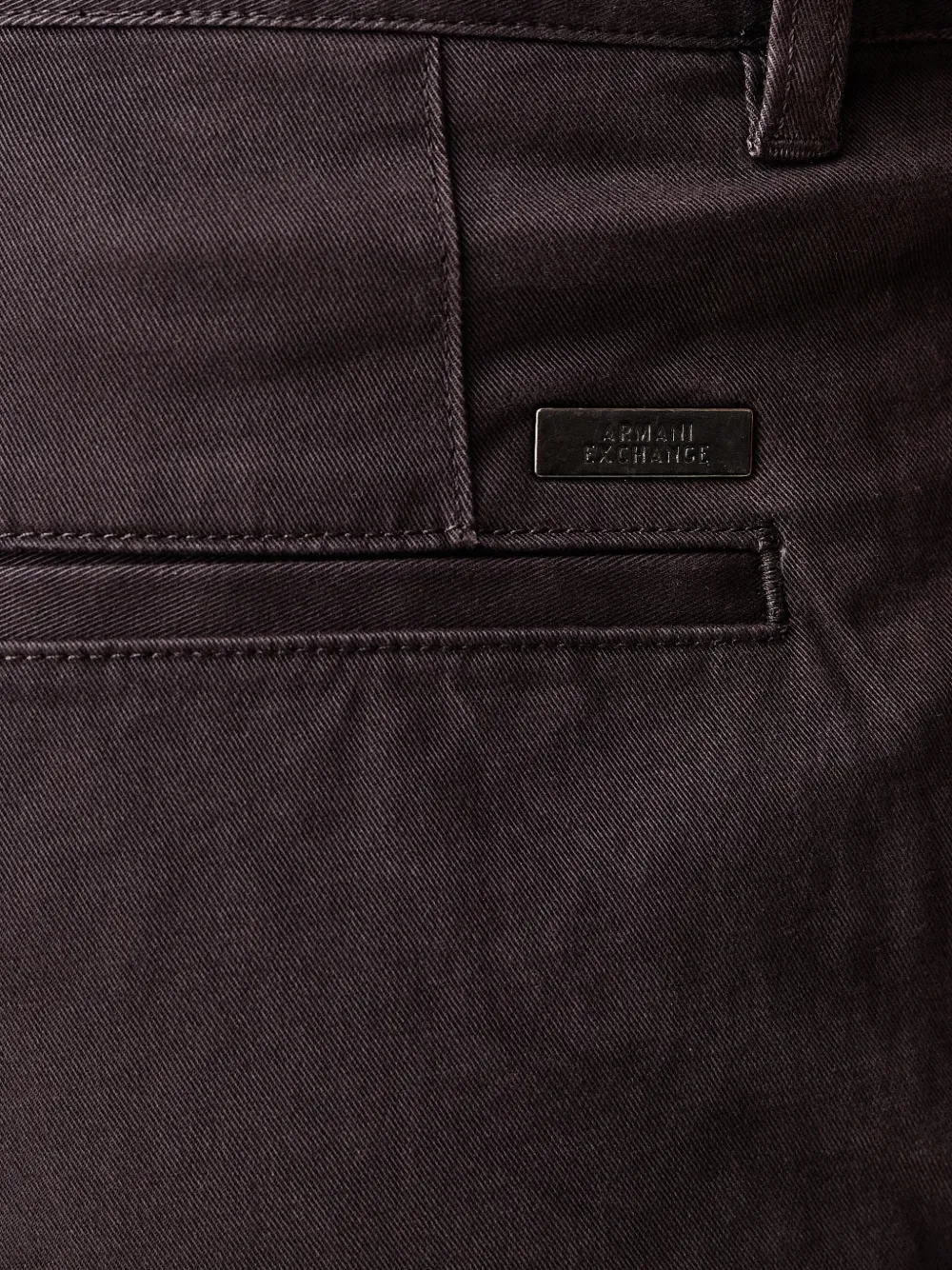 Armani Exchange Broek met logoplakkaat Bruin