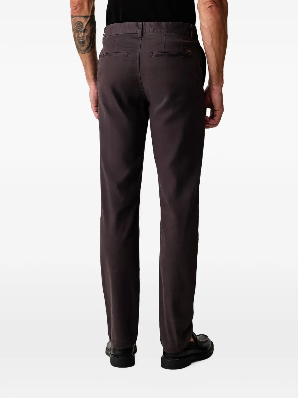 Armani Exchange Broek met logoplakkaat Bruin