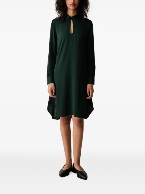 Lacoste keyhole-detail curved-hem dress