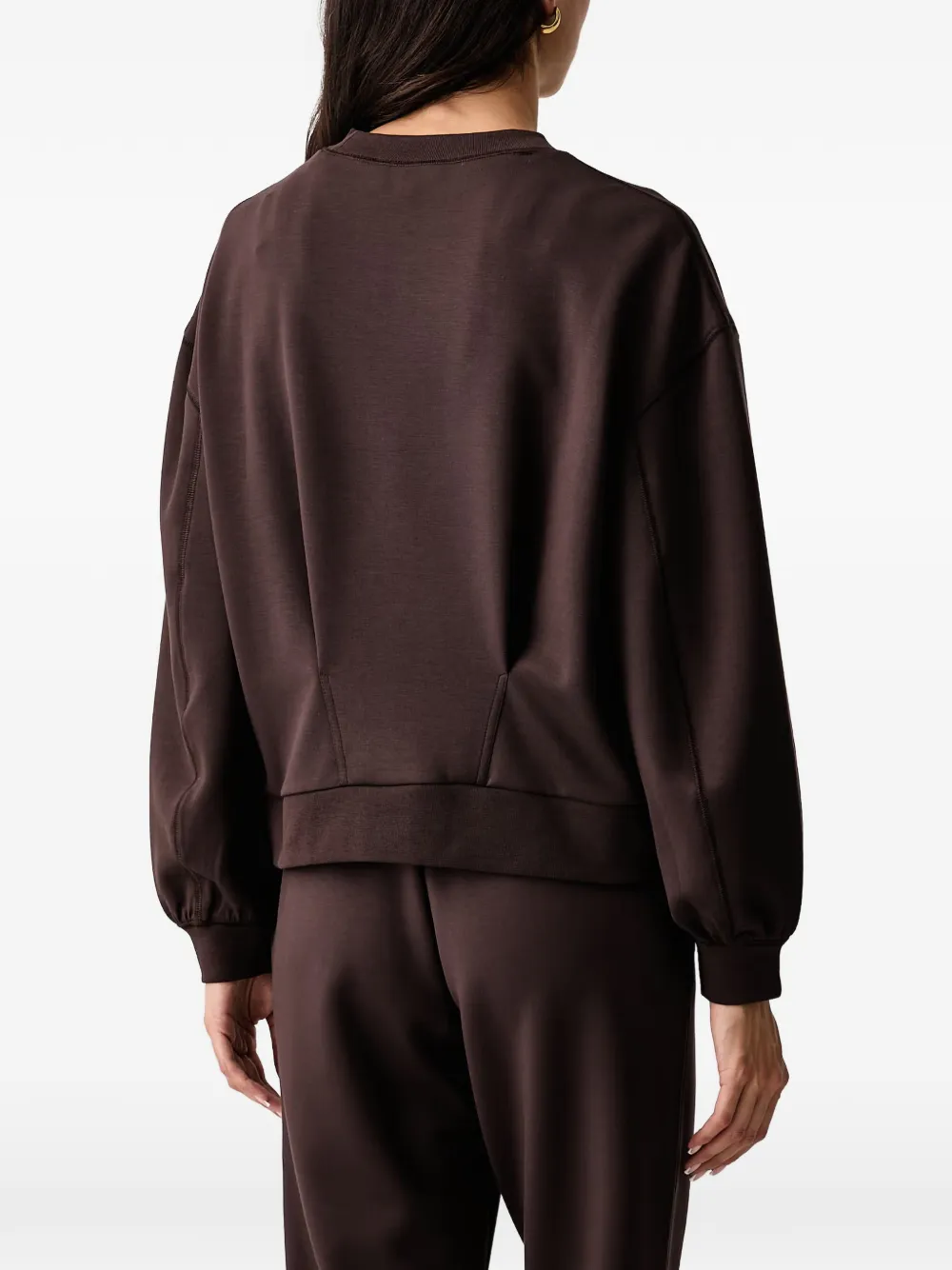 Armani Exchange Sweater met logo van pailletten Bruin