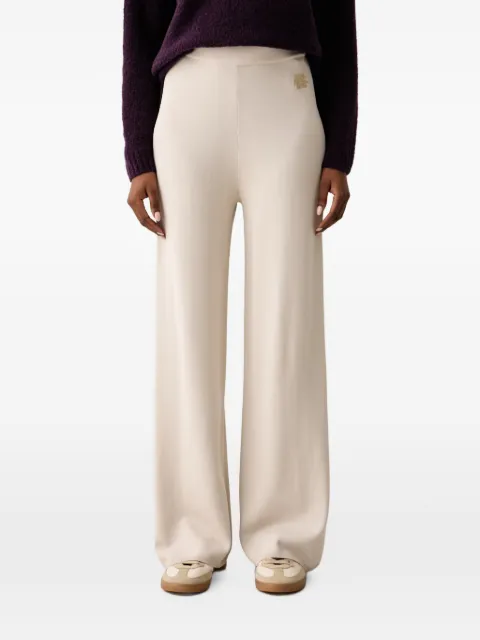 Armani Exchange logo-embroidered knitted trousers