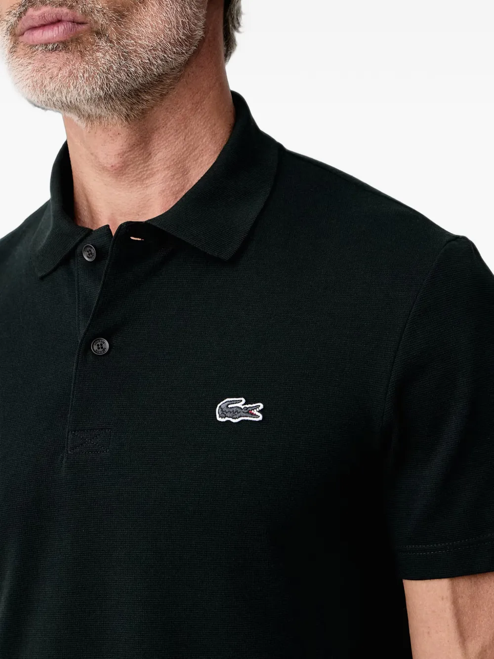 Lacoste Regular-fit poloshirt van katoenblend Zwart