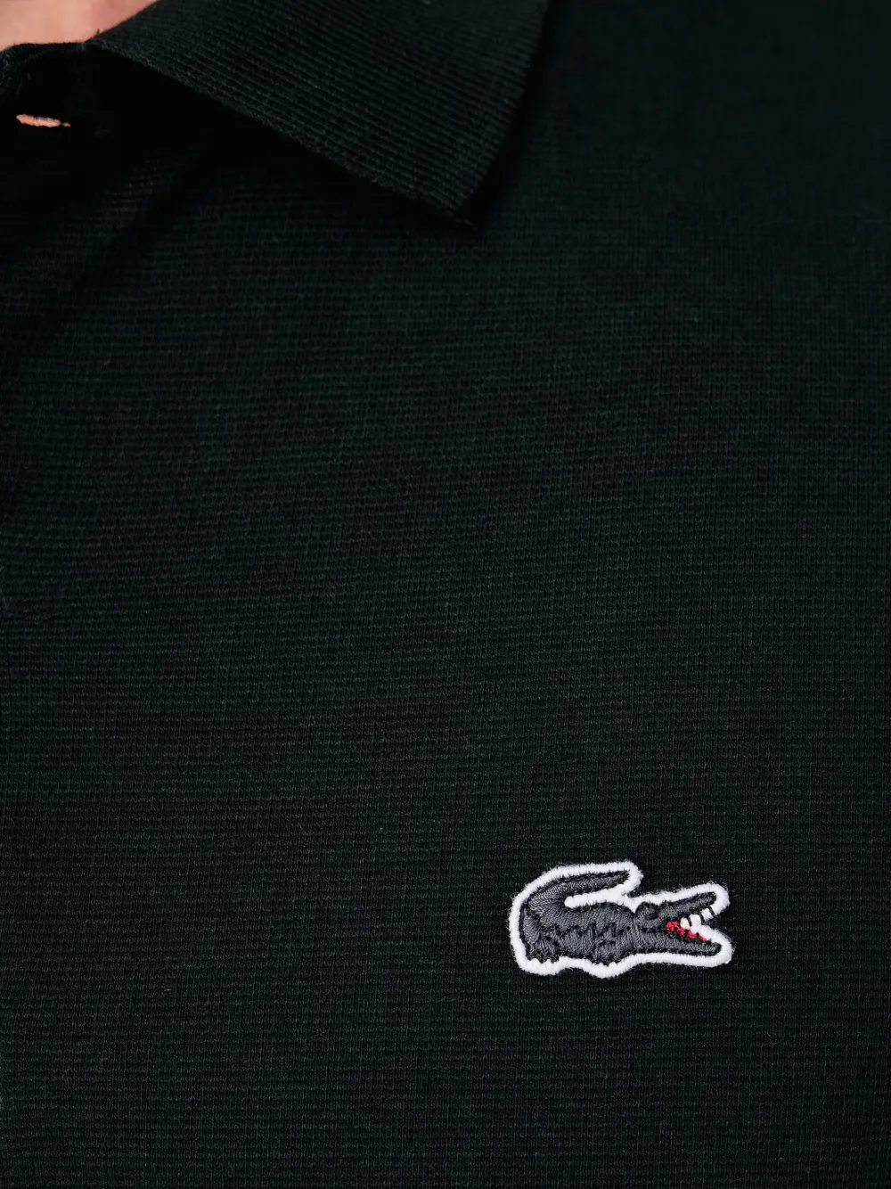 Lacoste Regular-fit poloshirt van katoenblend Zwart