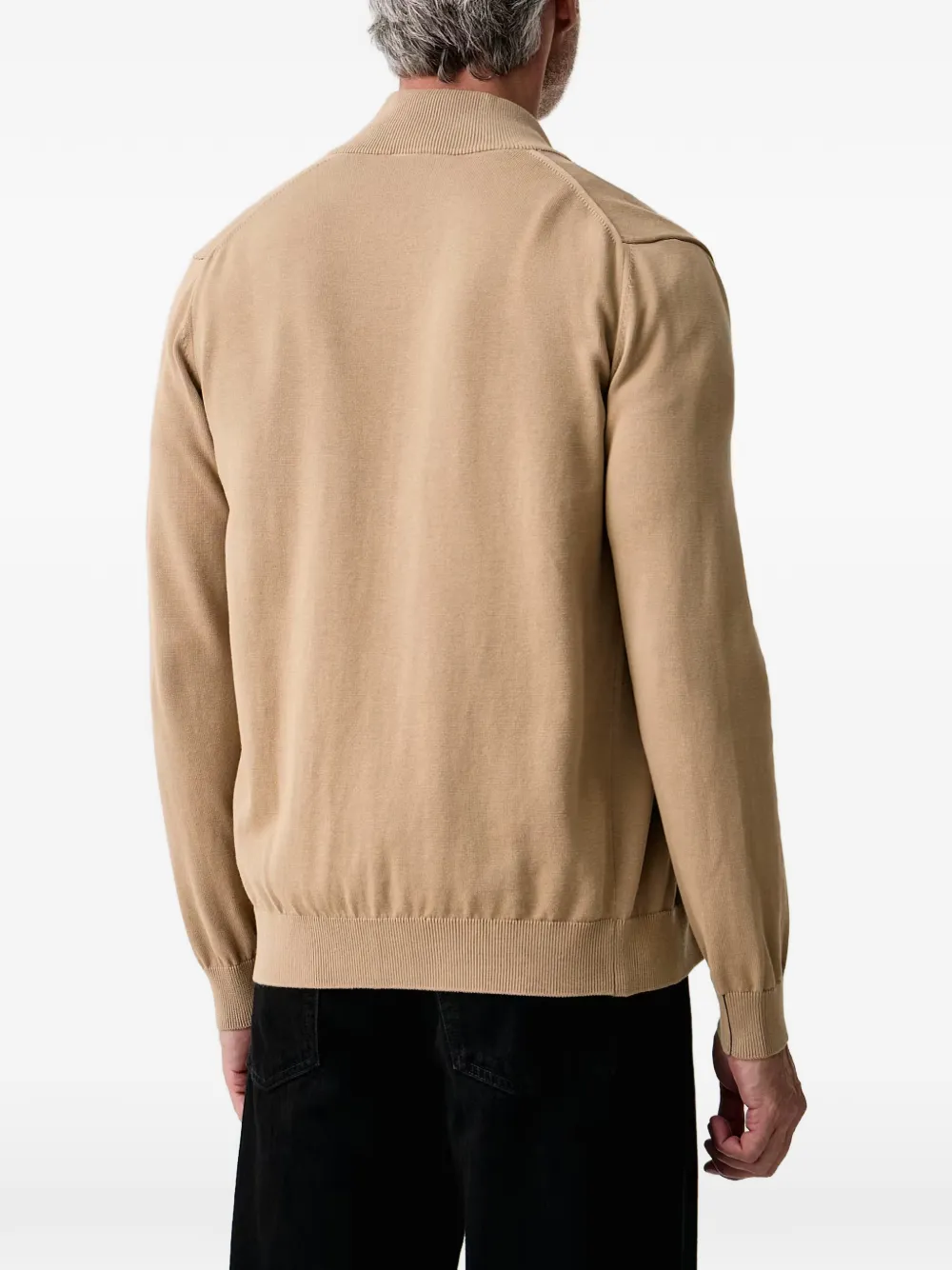 Lacoste Trui met hoge hals en rits Beige