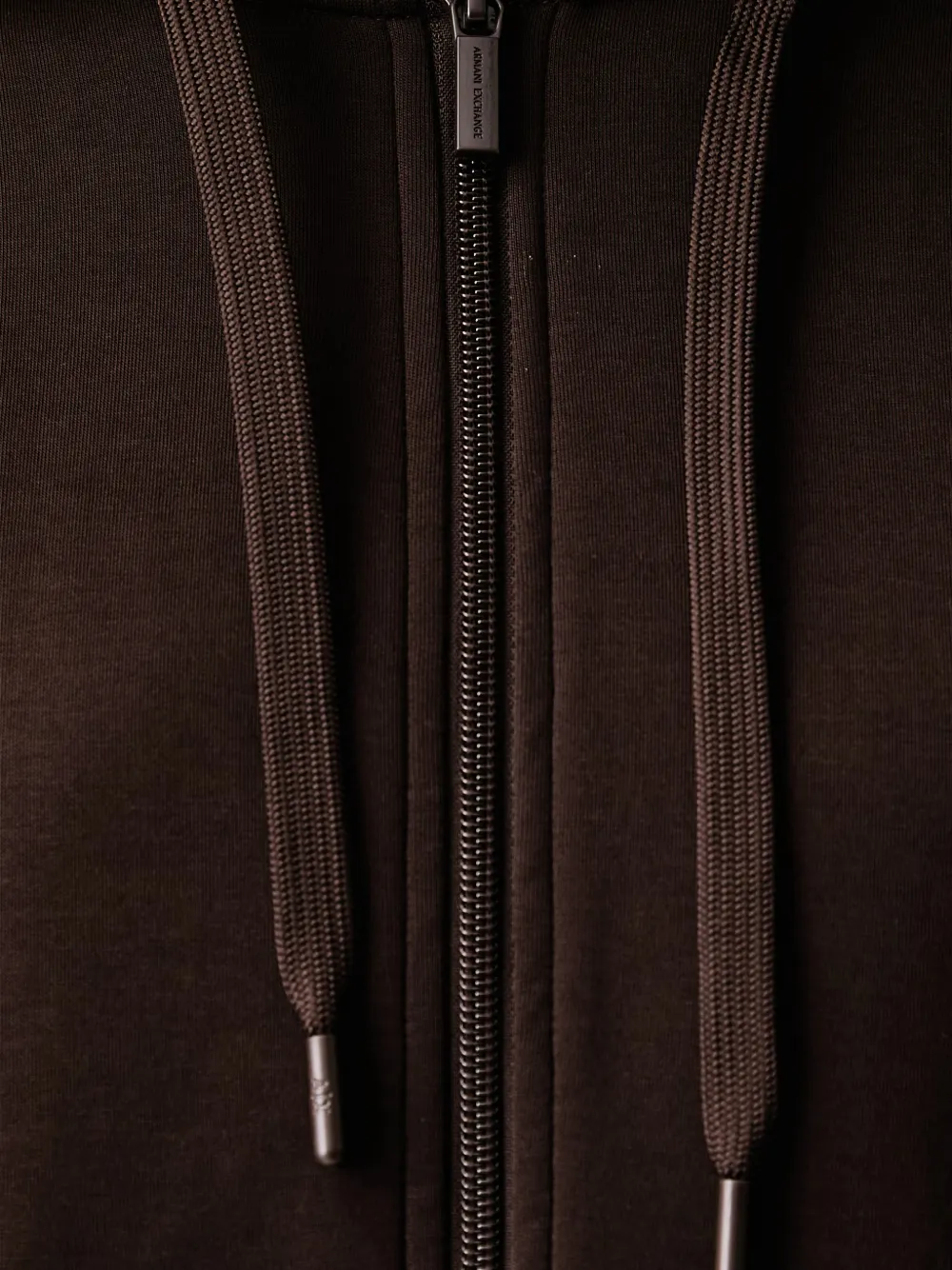 Armani Exchange Hoodie met geborduurd logo Bruin