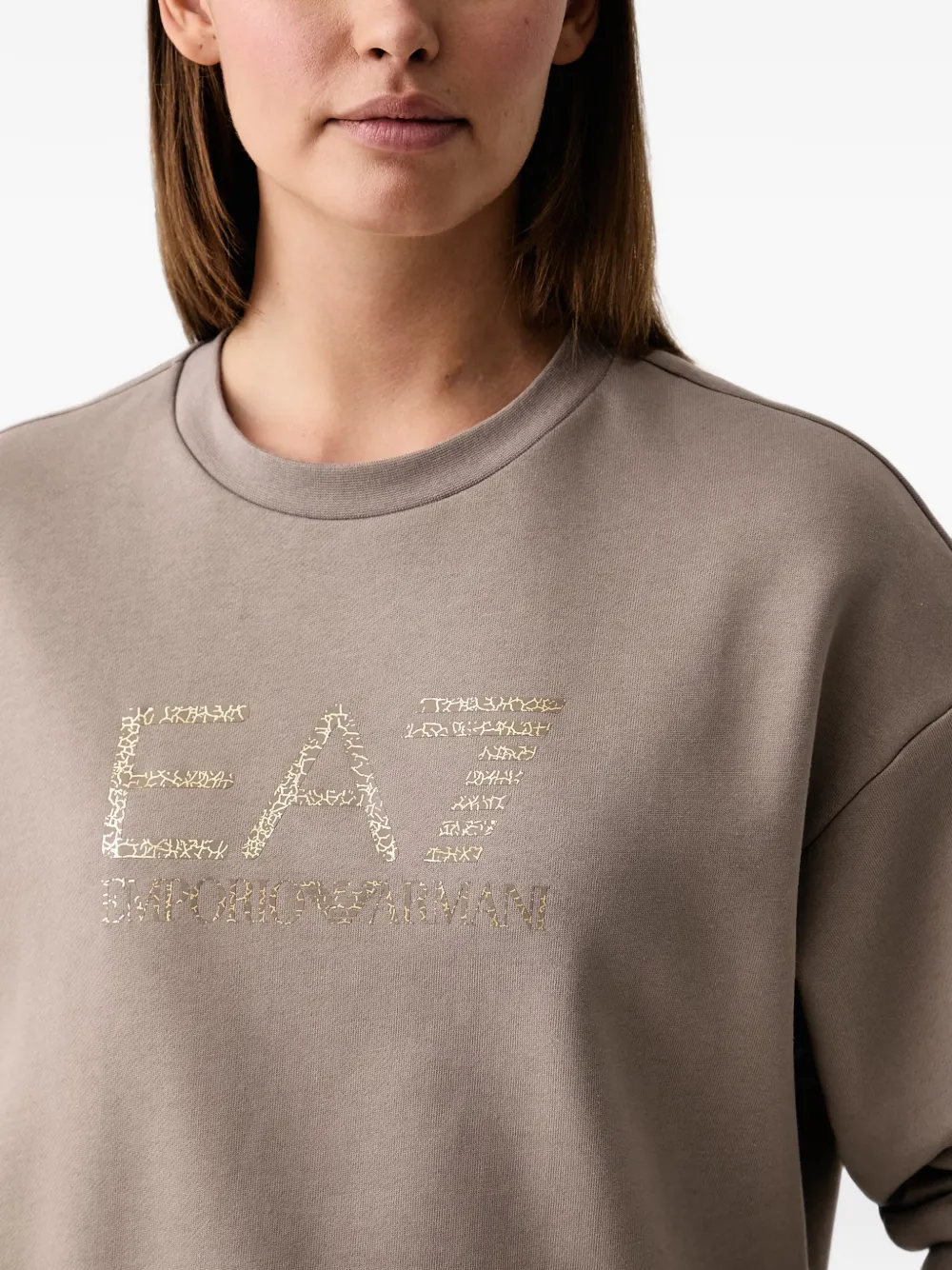 Ea7 Emporio Armani Sweater met logoprint Beige
