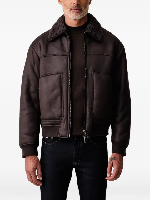 Armani Exchange faux-shearling collar jacket