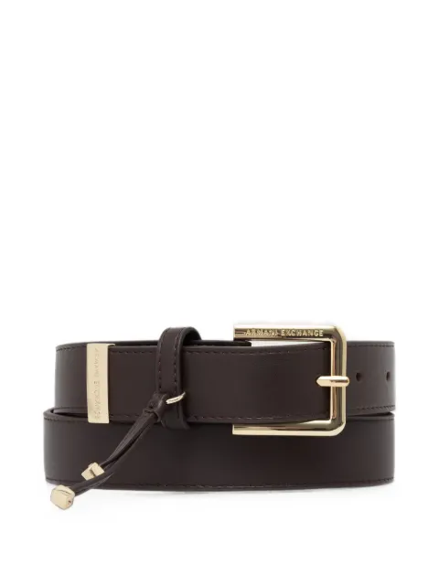 Armani Exchange logo-engraved buckle belt