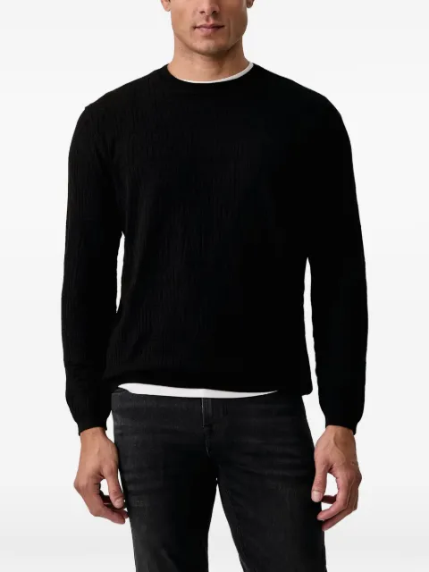 Armani Exchange logo-jacquard crew-neck sweater
