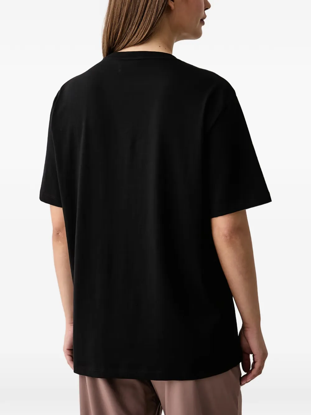 Ea7 Emporio Armani T-shirt met geborduurd logo Zwart