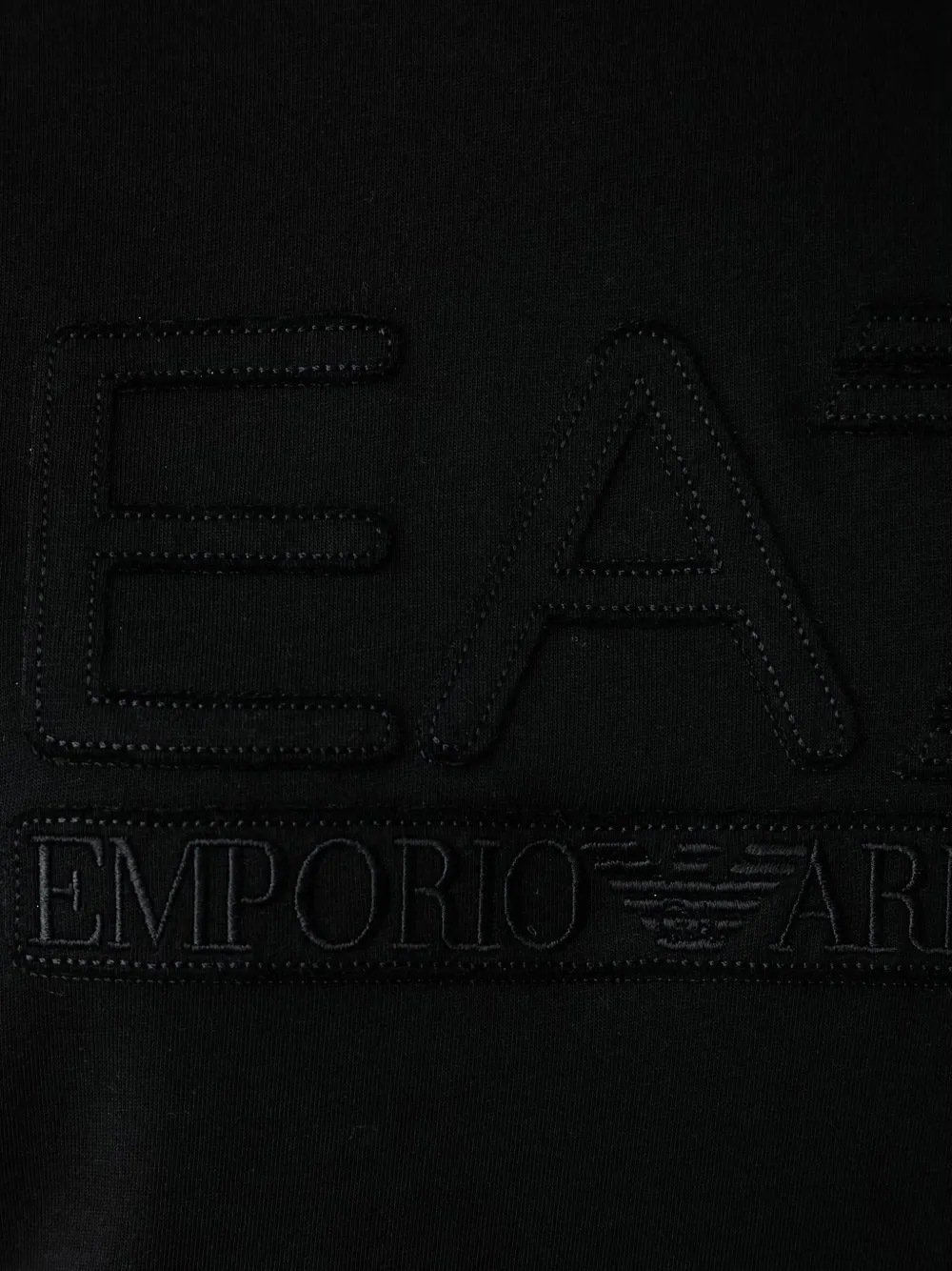 Ea7 Emporio Armani T-shirt met geborduurd logo Zwart