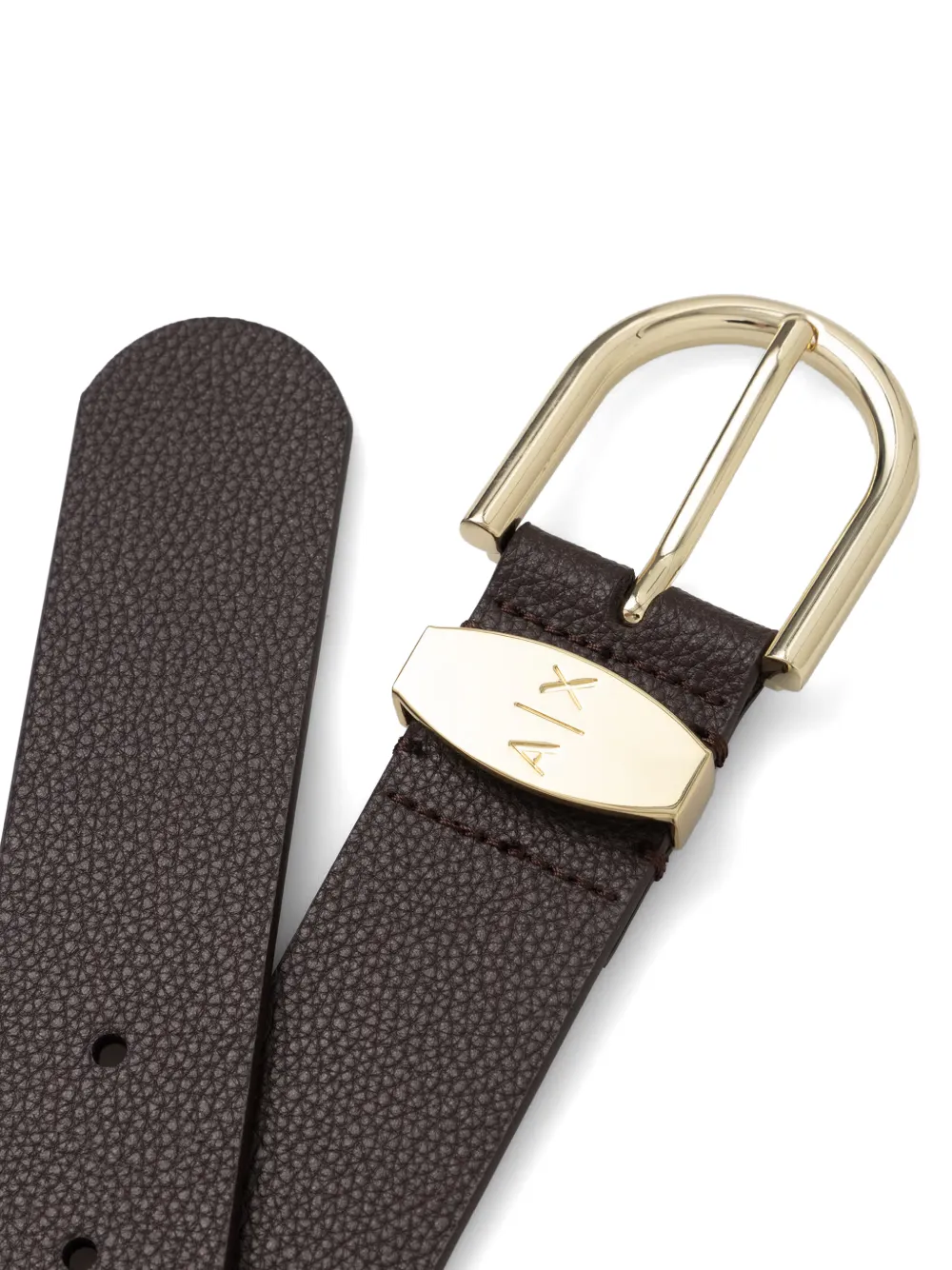 Armani Exchange Riem met logo-plakkaat en bewerkt effect Bruin