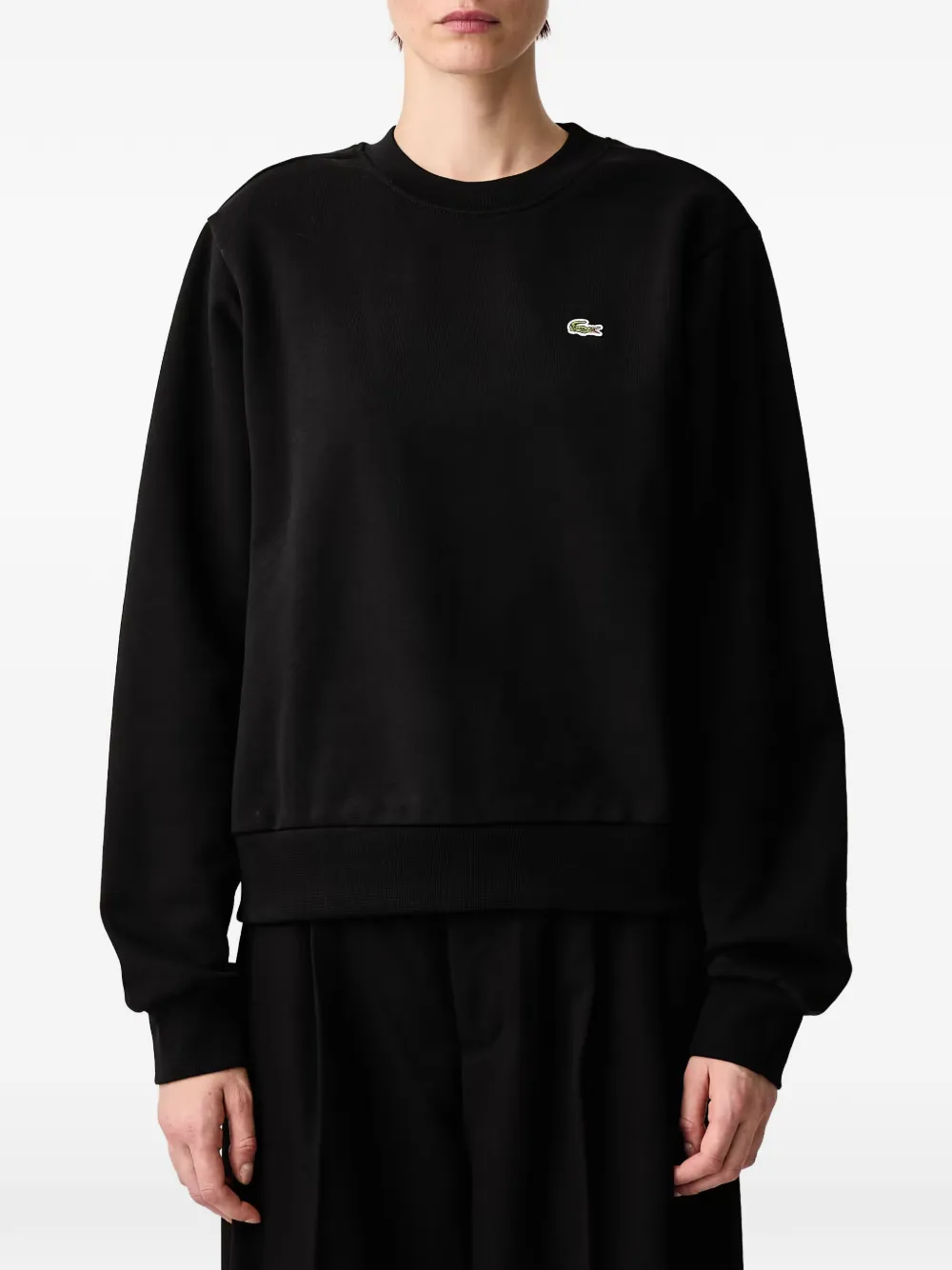 Lacoste Sweater met ronde hals Zwart