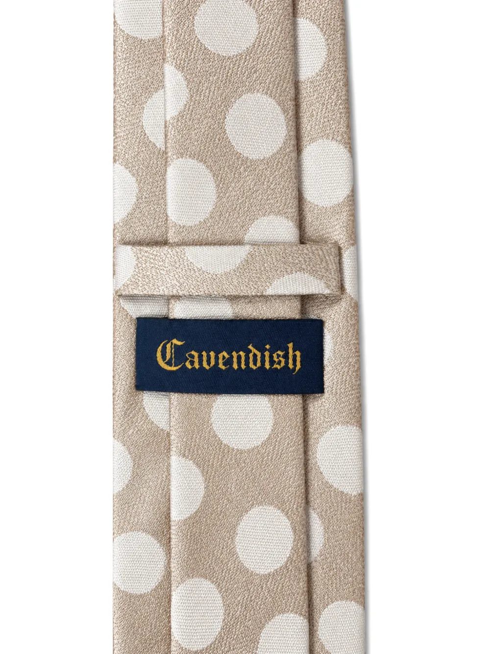 Cavendish polka-dot silk tie Beige