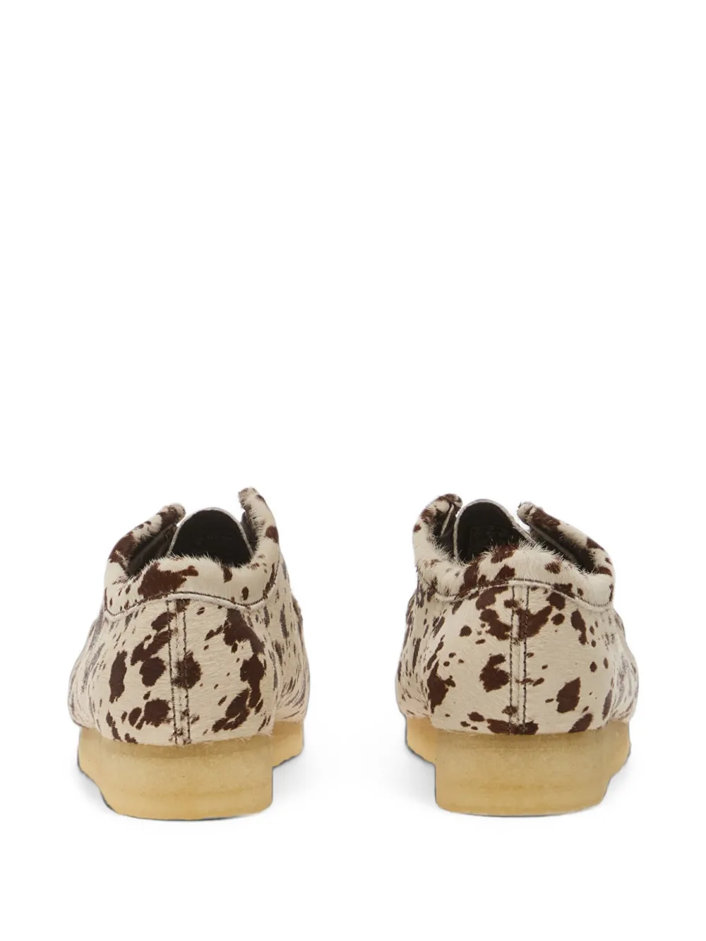 Clarks Wallabee cow-print boots Beige