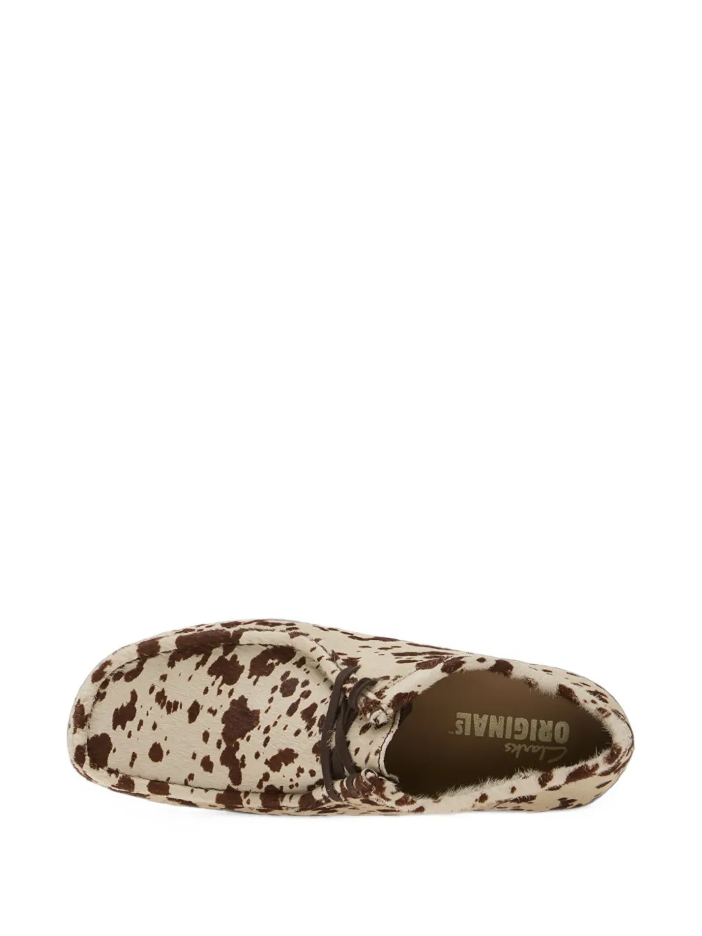 Clarks Wallabee cow-print boots Beige