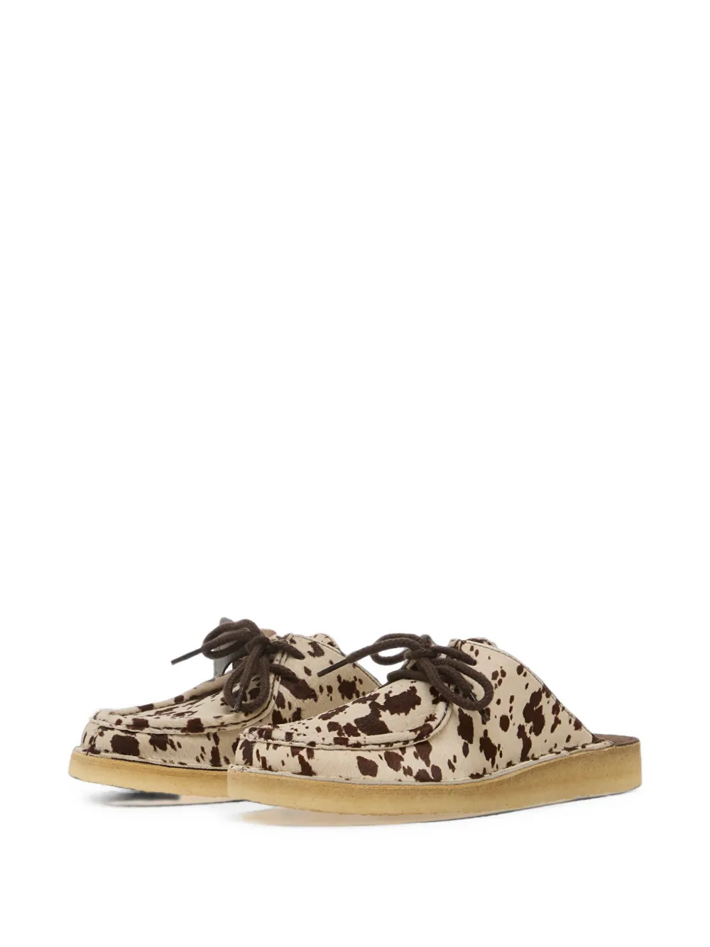 Clarks DSRTNomad cow-print mules Beige