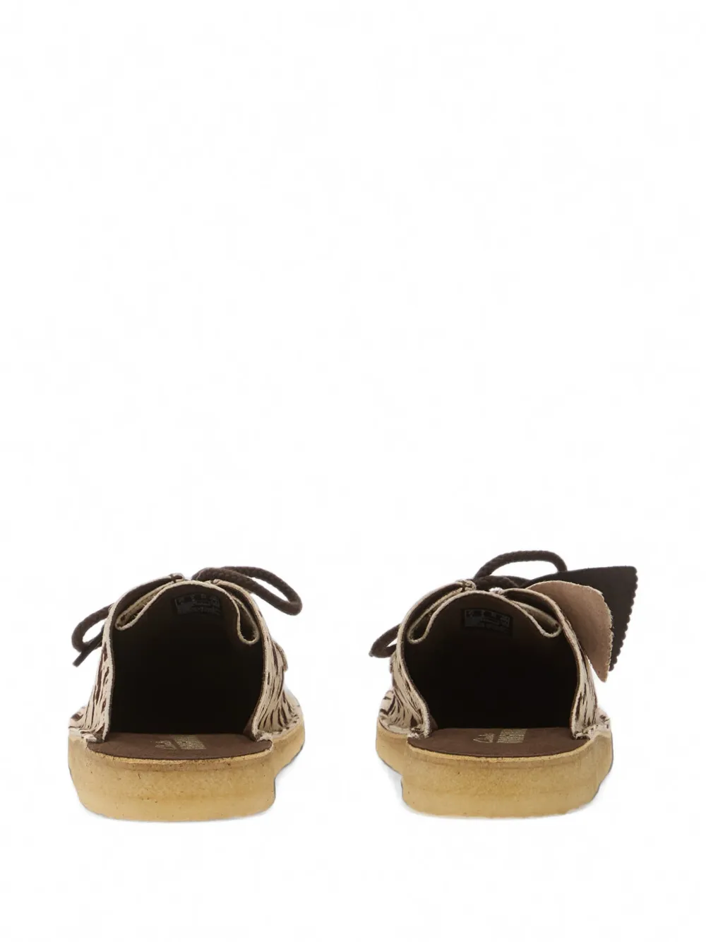 Clarks DSRTNomad cow-print mules Beige