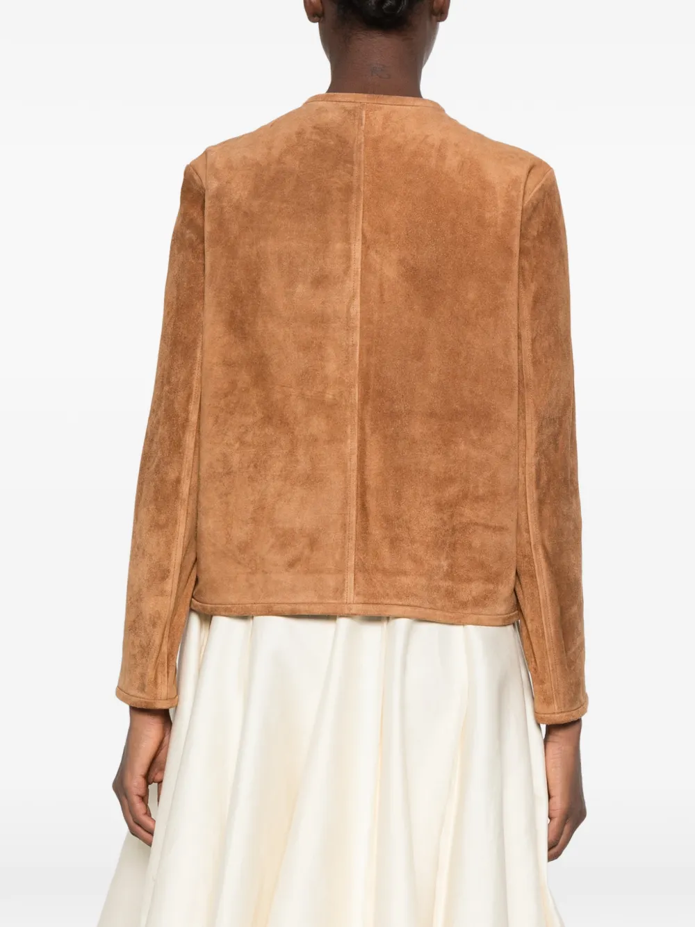 Arma button-up suede jacket Bruin