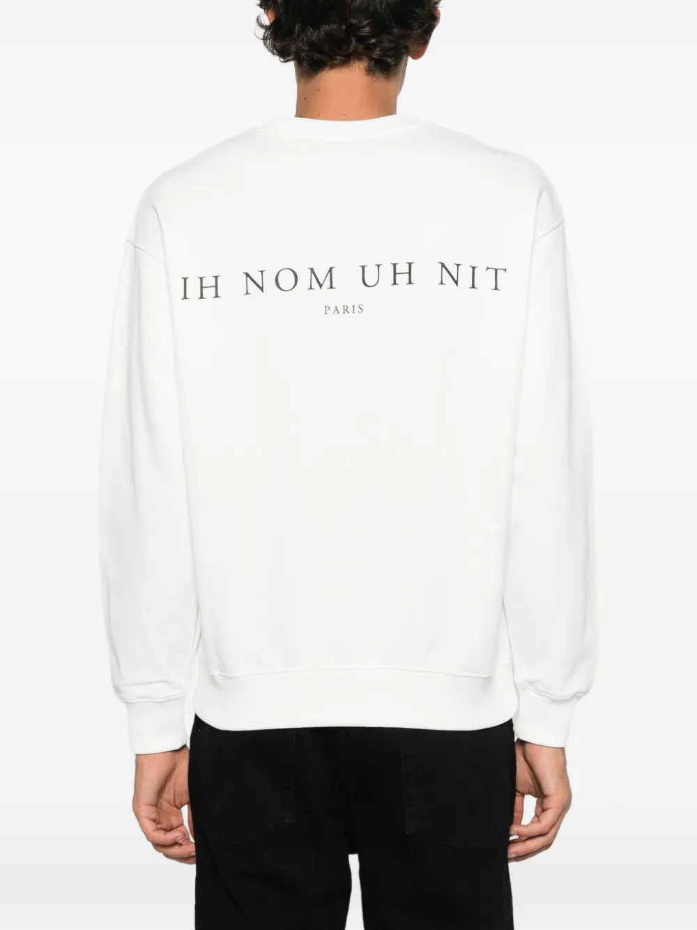Ih Nom Uh Nit Sweater met print Wit
