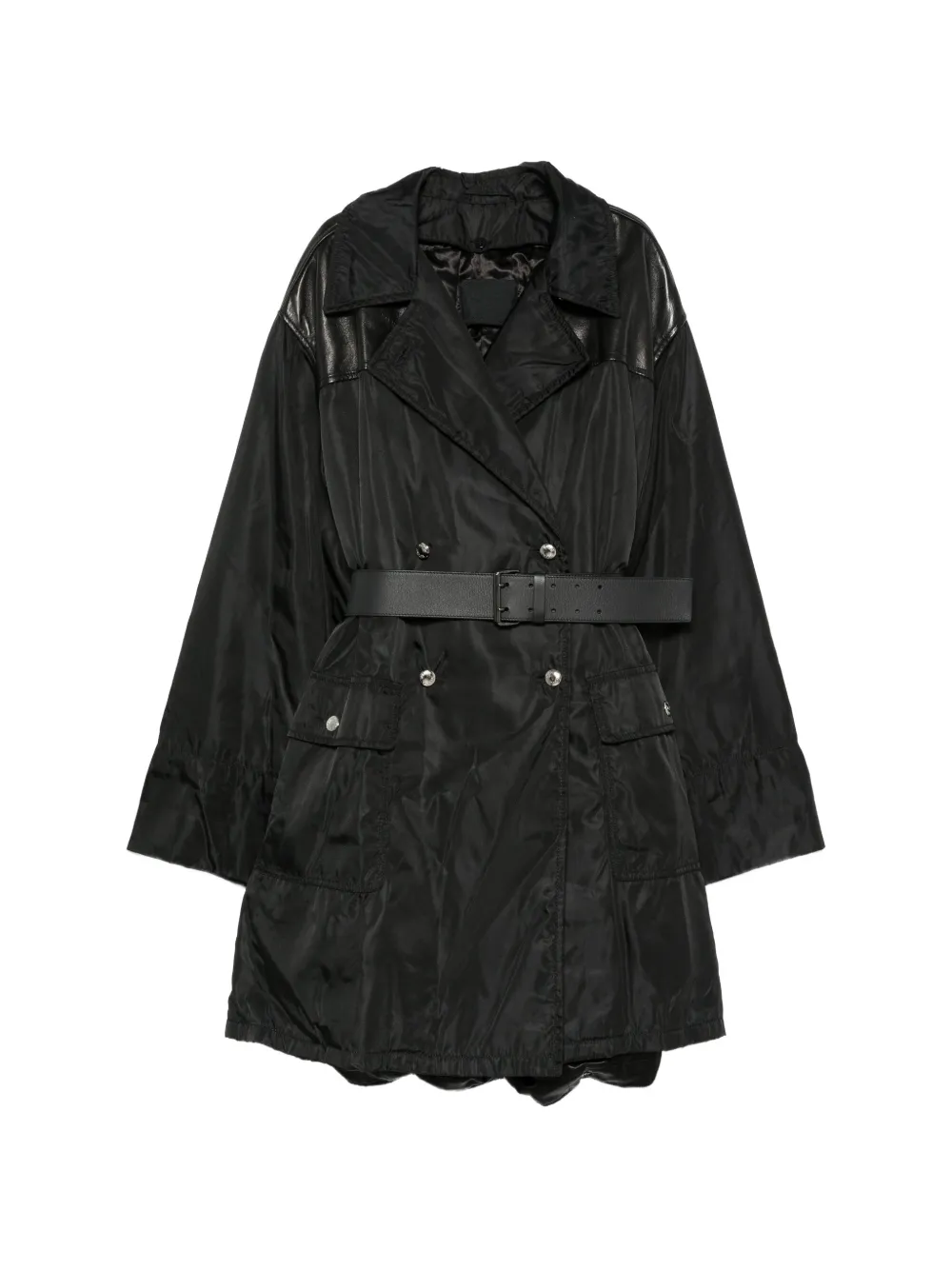 Prada Pre-Owned 1990 Mantel mit Gürtel - Schwarz