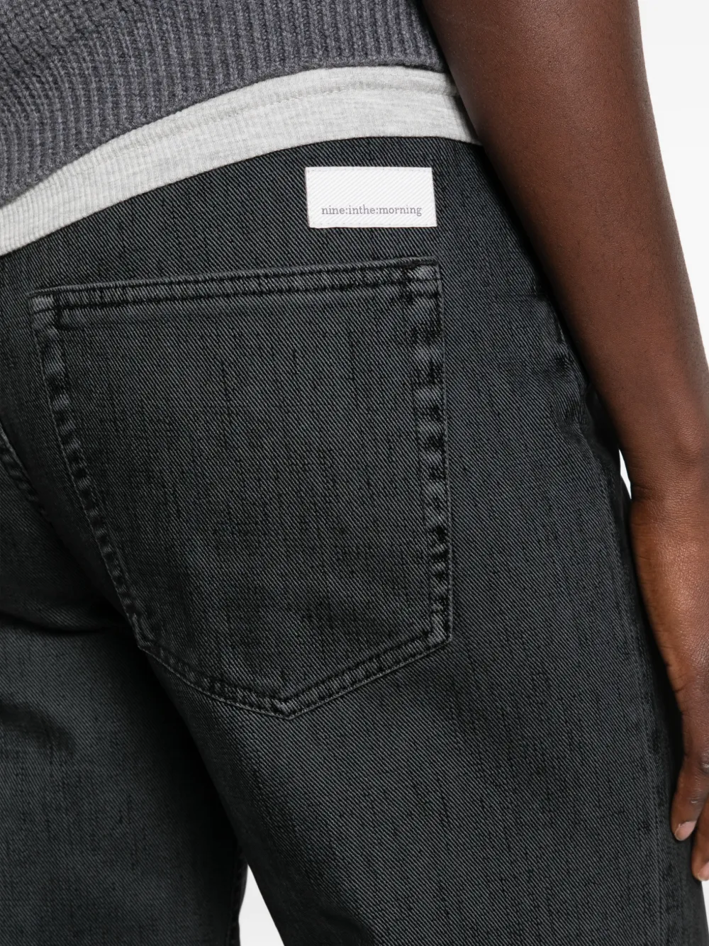 Nine In The Morning Elsa jeans met wijde pijpen Zwart