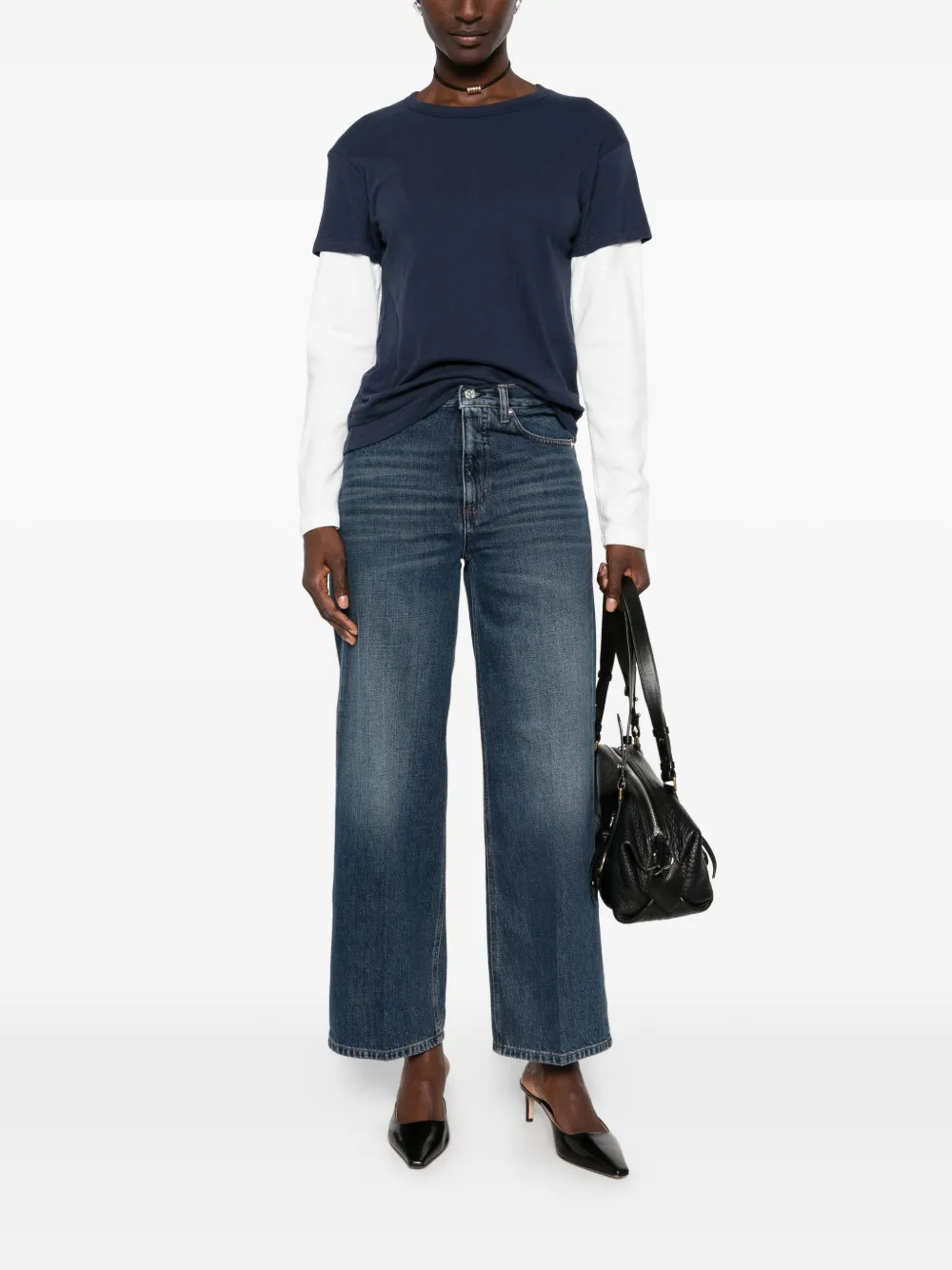 Nine In The Morning Elsa jeans met vervaagd effect Blauw