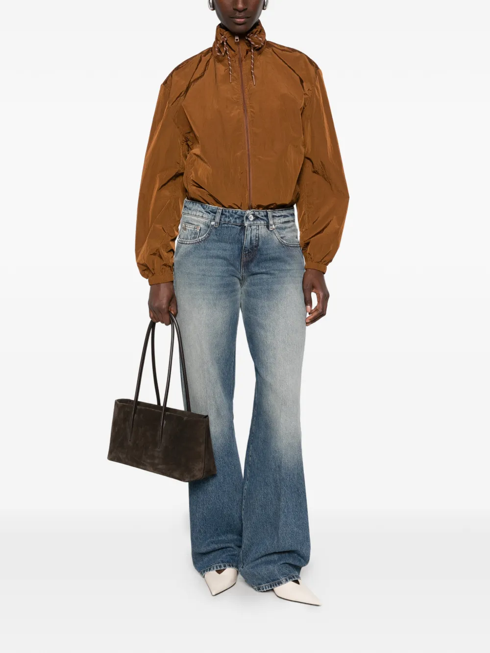 Nine In The Morning Jeans met wijde pijpen Blauw