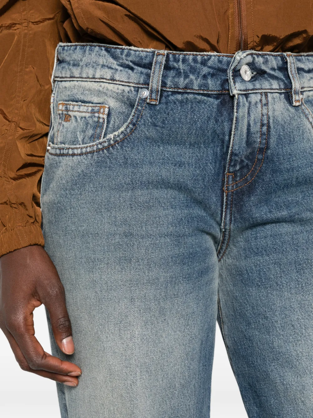 Nine In The Morning Jeans met wijde pijpen Blauw
