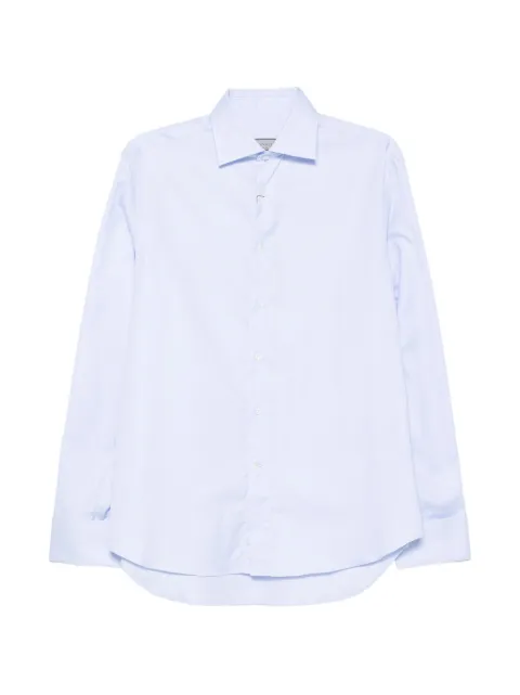 Canali spread-collar buttoned shirt