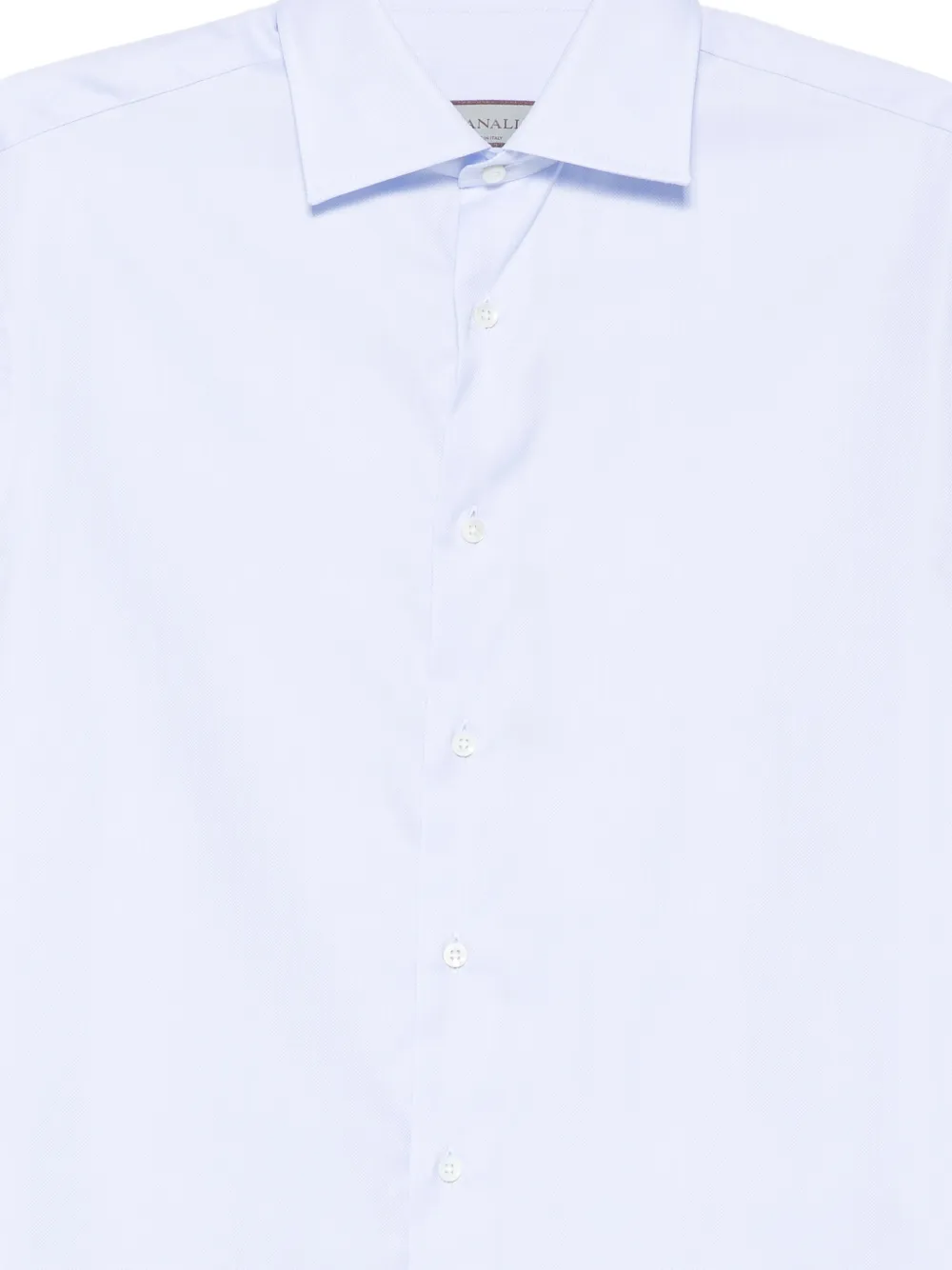 Canali Overhemd met gespreide kraag en knopen Blauw