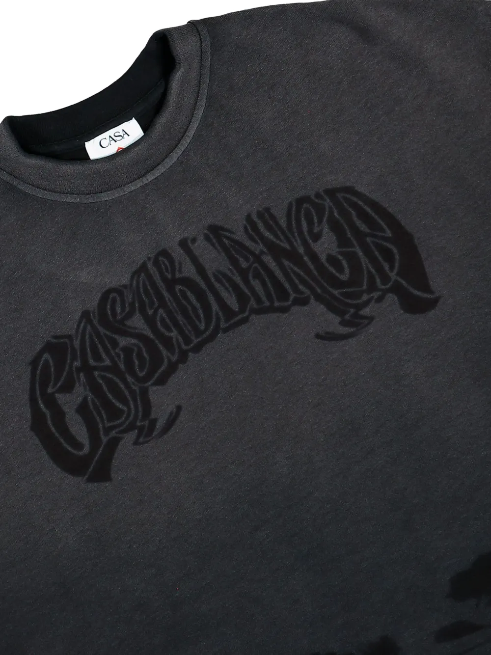 Casablanca Black Sands T-shirt met logoprint Zwart