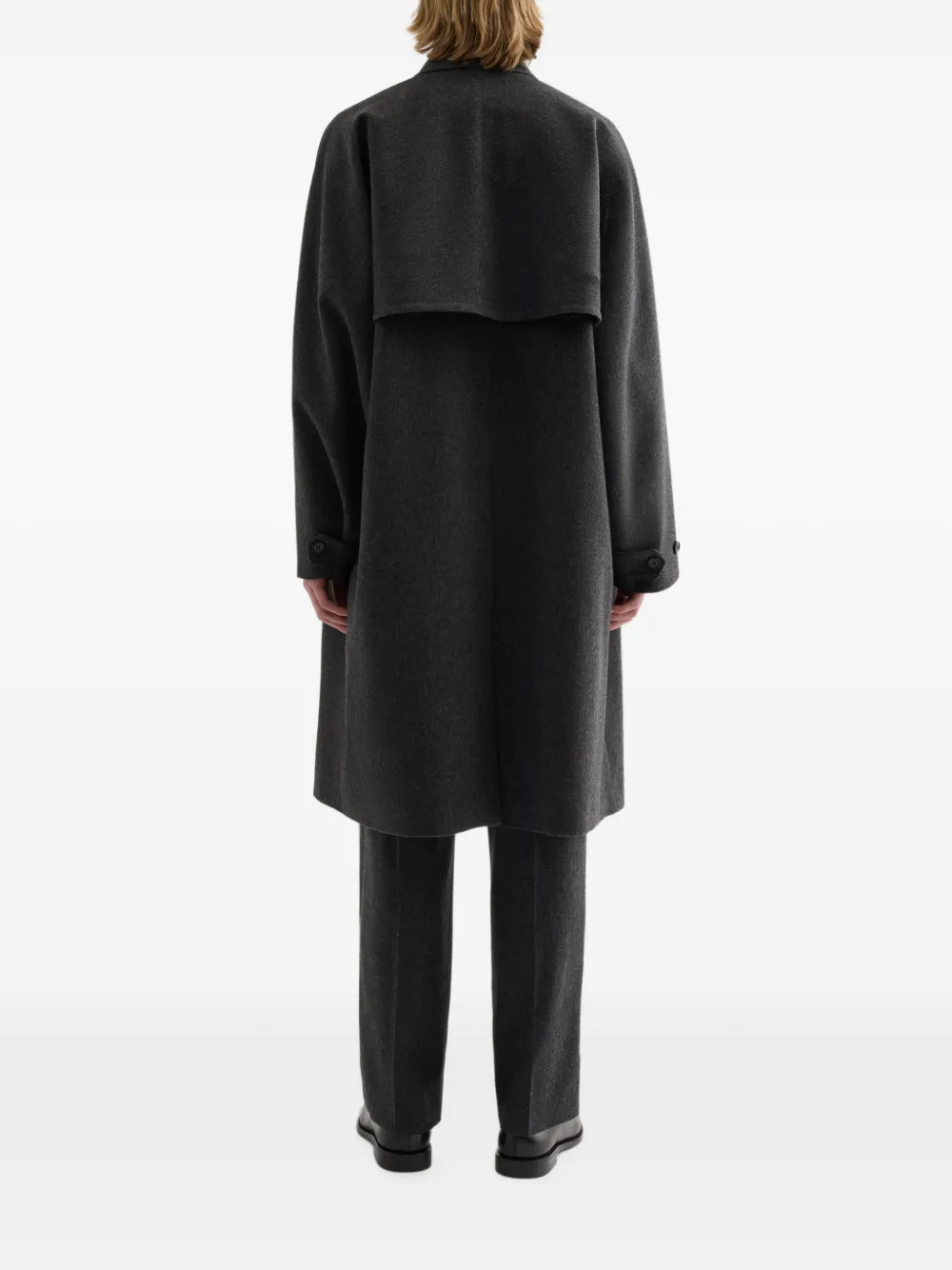 Jil Sander Oversized wollen jas met waterafstotende afwerking Grijs