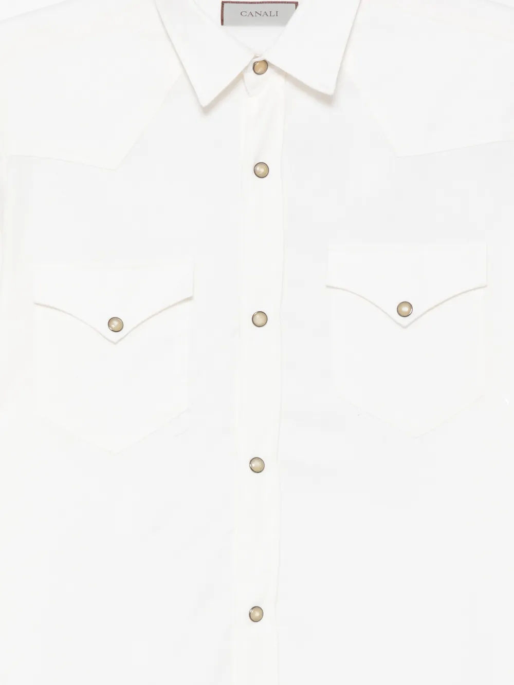 Canali Button-down overhemd Beige