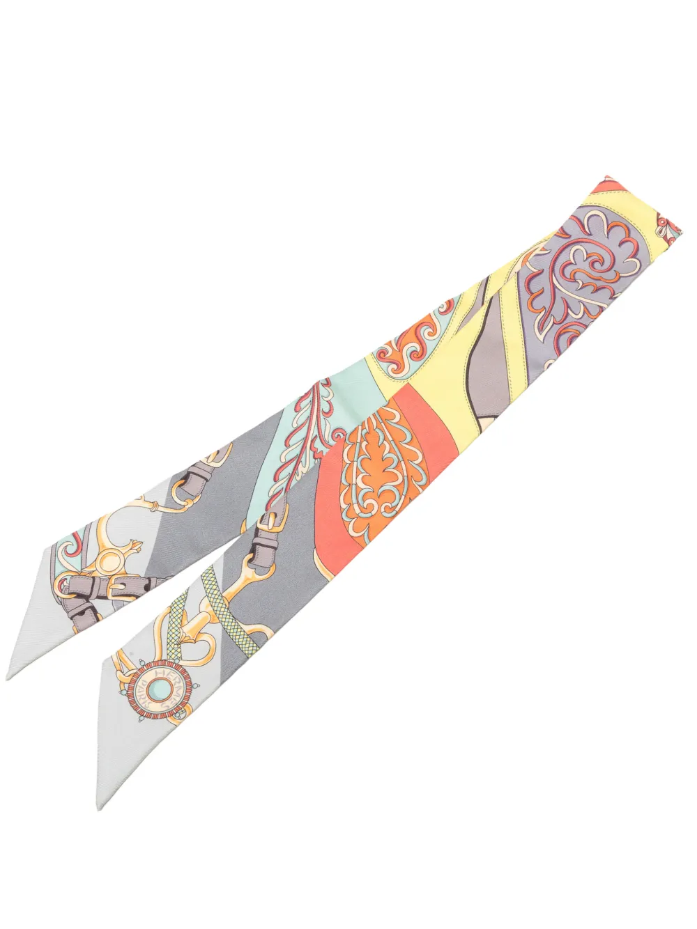 Hermès Pre-Owned 1980-2000 Festival des Amazones Silk Twilly Scarf scarves - Grigio