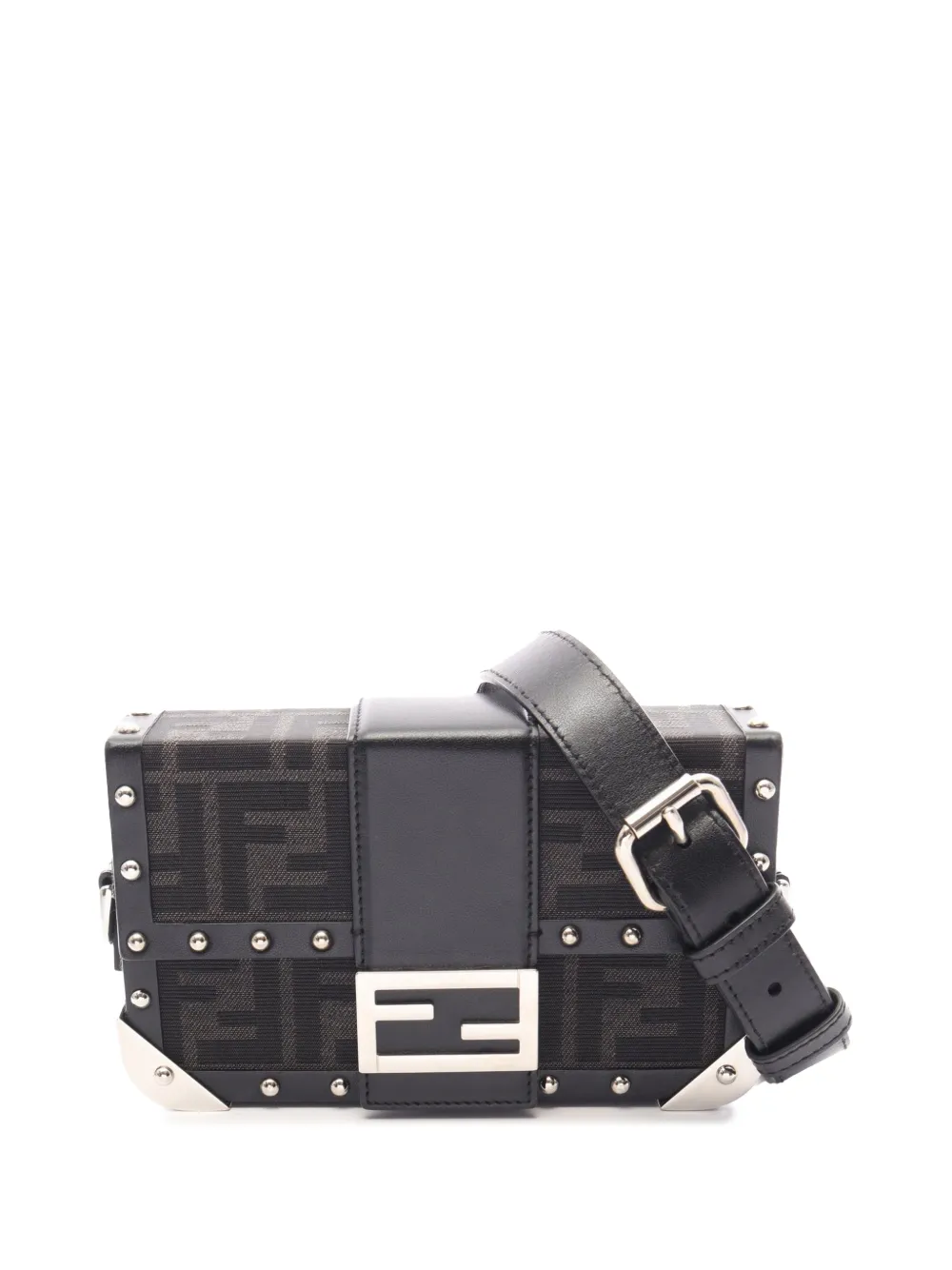 Fendi Pre-Owned 2010-2026 mini Zucca Trunk Umhängetasche aus beschichtetem Canvas - Schwarz