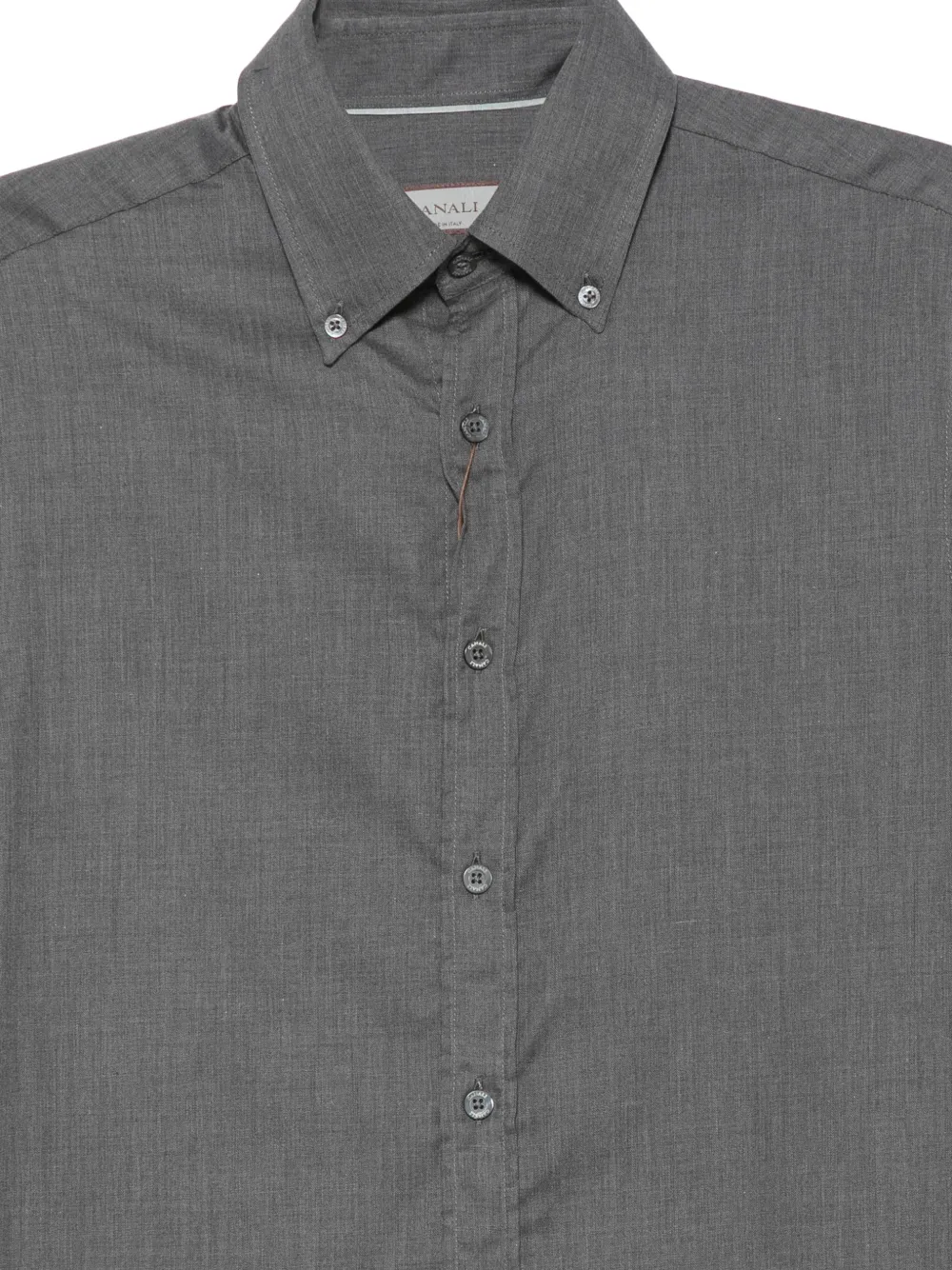 Canali Overhemd met knoopsluiting Grijs