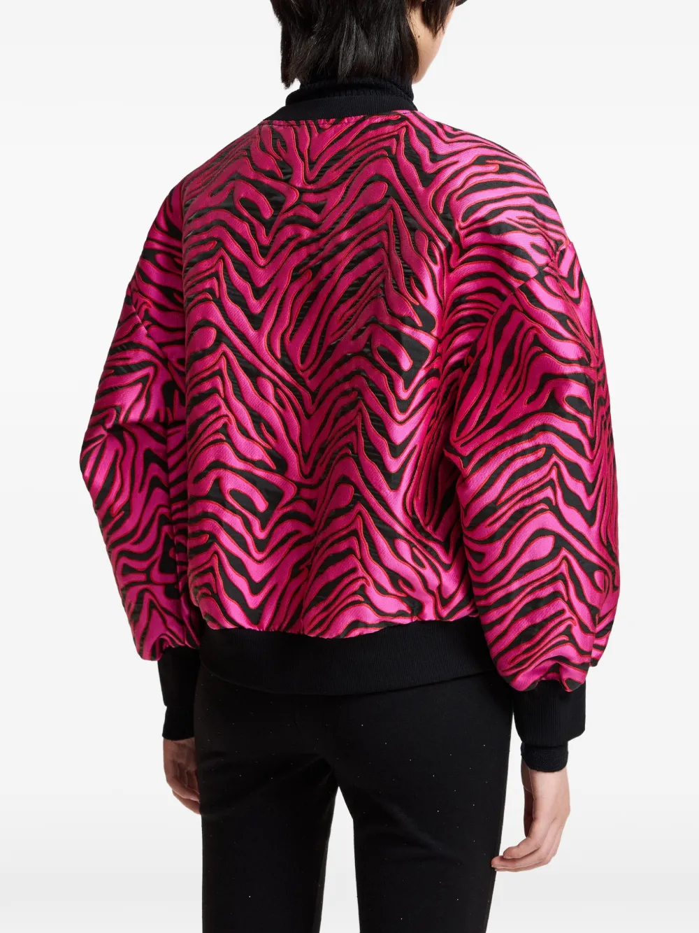 Essentiel Antwerp Klient zebra-jacquard sweatshirt Roze