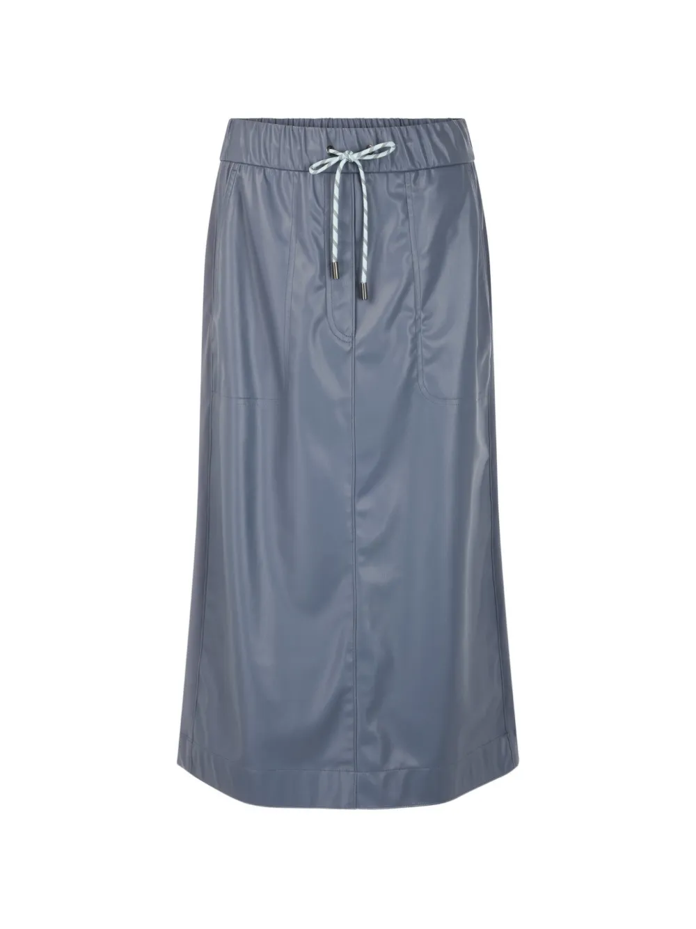 Marccain Drawstring-waist Midi Skirt In Grau