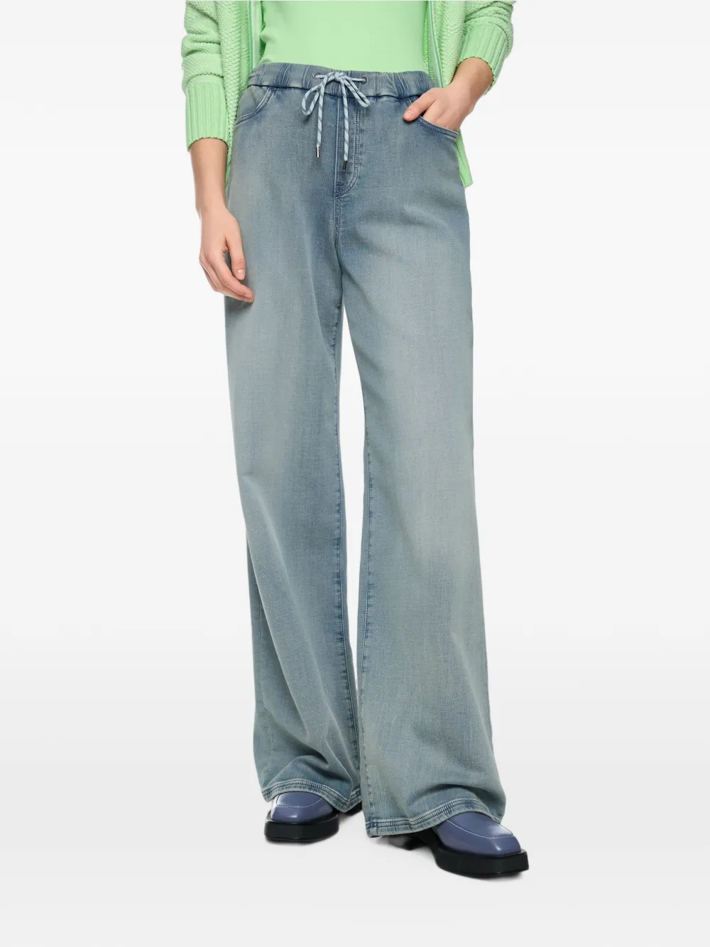 MARCCAIN Jeans met trekkoordtaille Blauw