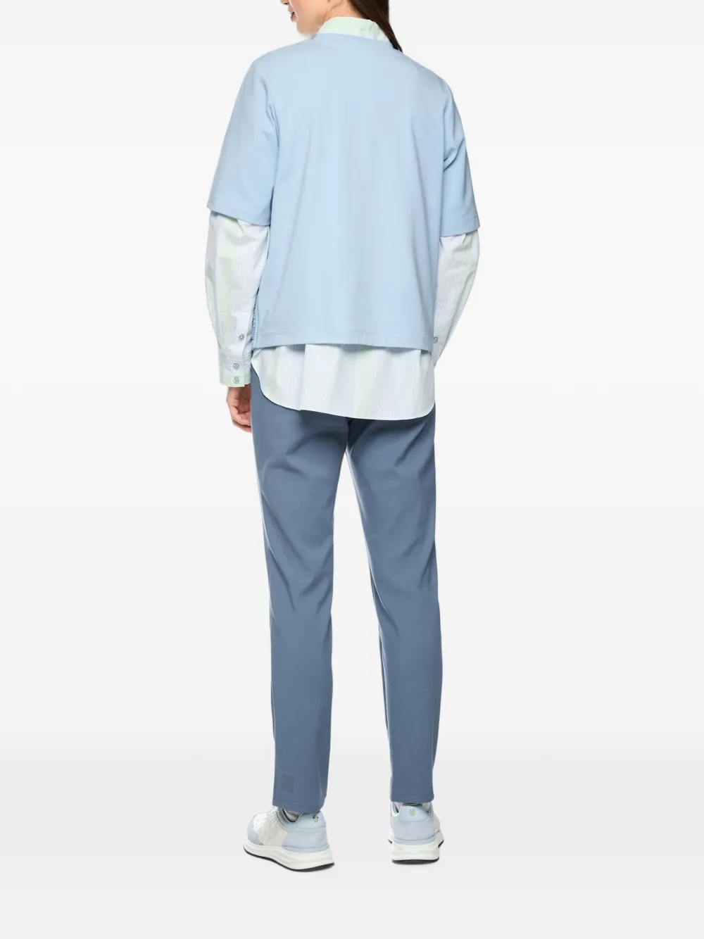 MARCCAIN logo-print short-sleeve T-shirt Blauw