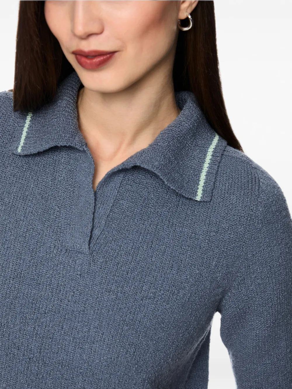 MARCCAIN knitted polo shirt Grijs