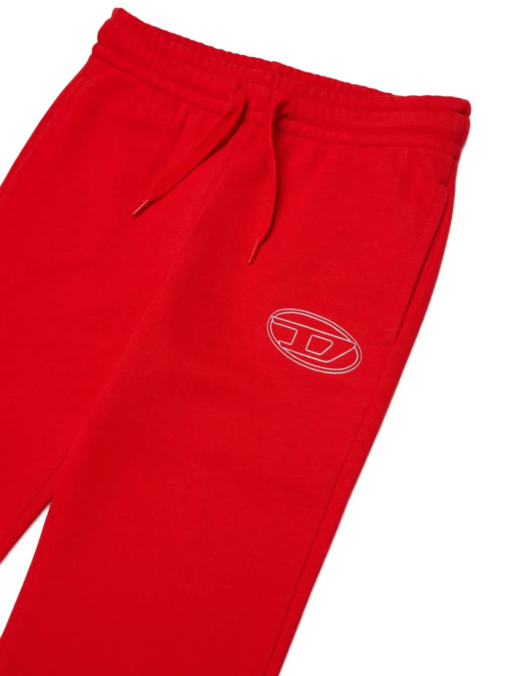 Diesel Kids logo-embroidered flared track pants Rood
