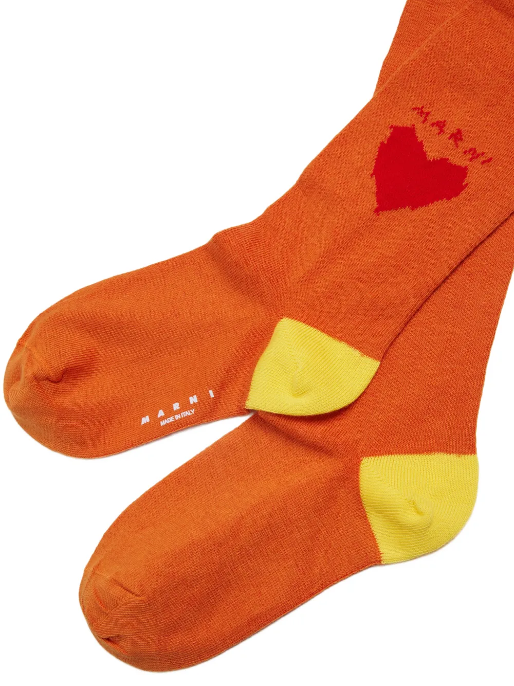 Marni Kids Panty met hart-intarsia Oranje
